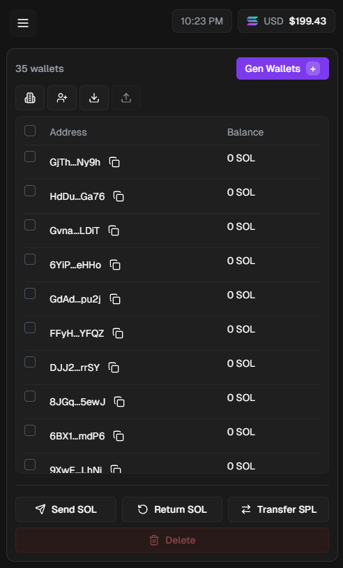 Bundler Interface Mobile